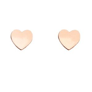 NWT Rose Gold Heart Earrings